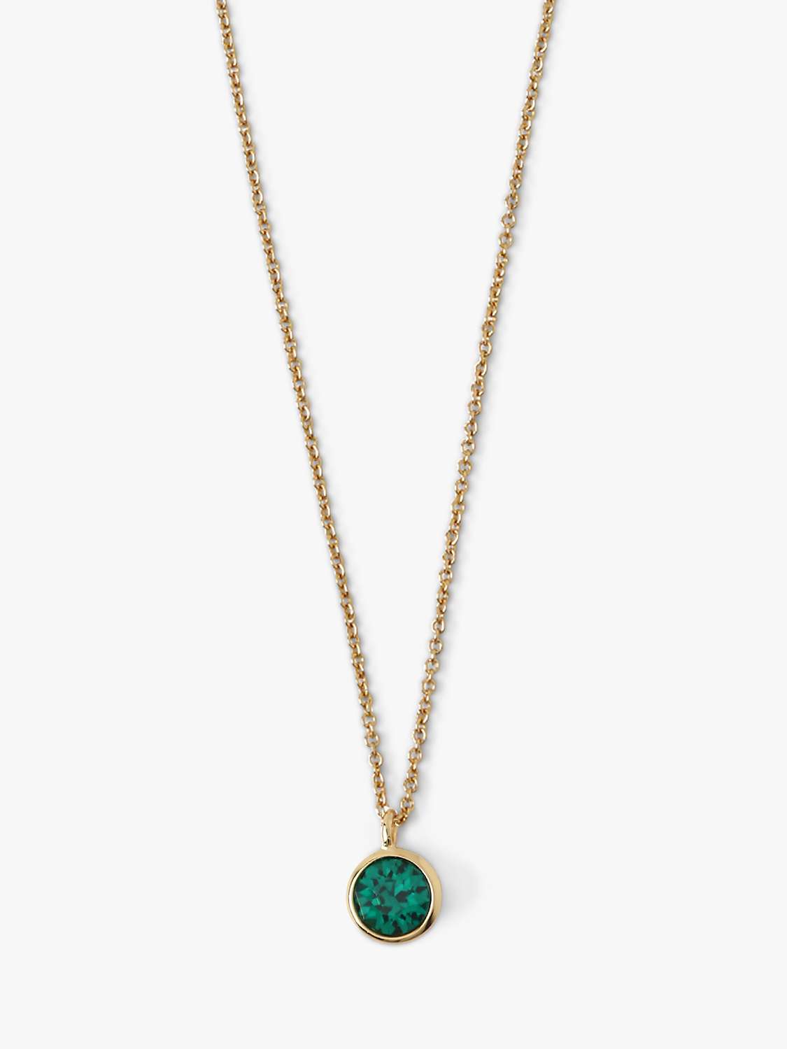 Buy Orelia Swarovski Emerald Ditsy Necklace Online at johnlewis.com