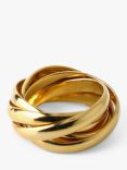 Orelia Interlocking Rings, Pale Gold