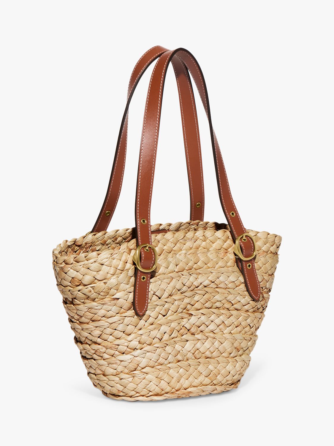 Crew Clothing Woven Straw Cross Body Bag, Beige at John Lewis & Partners