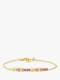 Sif Jakobs Jewellery Cubic Zirconia Chain Bracelet, Gold/Multi