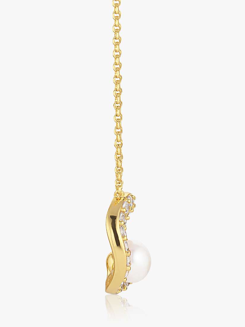 Buy Sif Jakobs Jewellery Ponza Circolo Cubic Zirconia and Freshwater Pearl Round Pendant Necklace, Gold Online at johnlewis.com