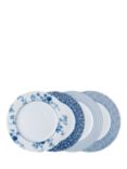 Laura Ashley Blueprint Dinner Plate, Set of 4, 26cm, Blue/White