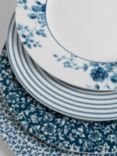 Laura Ashley Blueprint Dinner Plate, Set of 4, 26cm, Blue/White