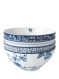Laura Ashley Blueprint Snack Bowl, Set of 4, 16cm, Blue/White