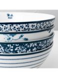 Laura Ashley Blueprint Snack Bowl, Set of 4, 16cm, Blue/White