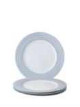 Laura Ashley Blueprint Candy Stripe Dinner Plate, Set of 4, 26cm, Blue/White