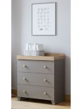 Little Acorns Classic Two-Tone Changing Table Dresser, Grey/Oak