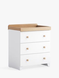 Little Acorns Classic Two-Tone Dresser, White/Oak
