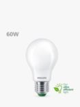 Philips Ultra Efficient 4W E27 LED Classic Bulb, Cool White/Frosted