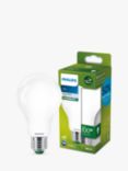 Philips Ultra Efficient 7.3W E27 LED Classic Bulb, Cool White/Frosted
