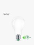 Philips Ultra Efficient 7.3W E27 LED Classic Bulb, Cool White/Frosted