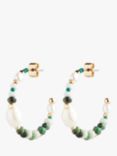 HUSH Azalea Semi Precious Hoops, Gold/Multi