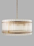 Pure White Lines San Francisco Large Ceiling Light, Clear