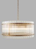Pure White Lines San Francisco Large Ceiling Light, Clear