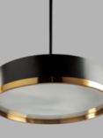 Pure White Lines Moscow Drum Small Pendant Ceiling Light, Black