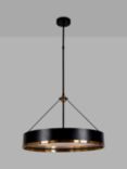 Pure White Lines Moscow Drum Small Pendant Ceiling Light, Black