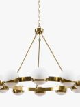 Pure White Lines Luna 10 Arm Ceiling Light, Gold/White
