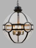 Pure White Lines Clyde Large Lantern Ceiling Light, Black