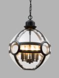Pure White Lines Clyde Lantern Small Ceiling Light, Black