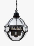 Pure White Lines Clyde Lantern Small Ceiling Light, Black