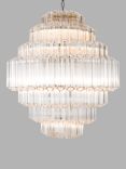 Pure White Lines Grande Palermo Ceiling Light, Clear