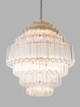 Pure White Lines Grande Palermo Ceiling Light, Clear