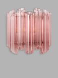 Pure White Lines Palermo Wall Light, Pink