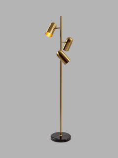 Pure White Lines Celine 3 Arm Floor Lamp, Gold