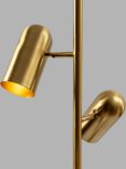 Pure White Lines Celine 3 Arm Floor Lamp, Gold