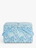 John Lewis William Morris Willow Bough Twin Lid Sewing Basket, Blue