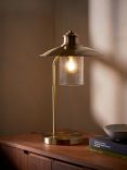 John Lewis Torrin Metal & Glass Table Lamp, Antique Brass