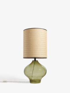 John Lewis Verde Glass Table Lamp, Green