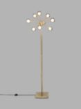 John Lewis Huxley 9 Globe Floor Lamp, Antique Brass