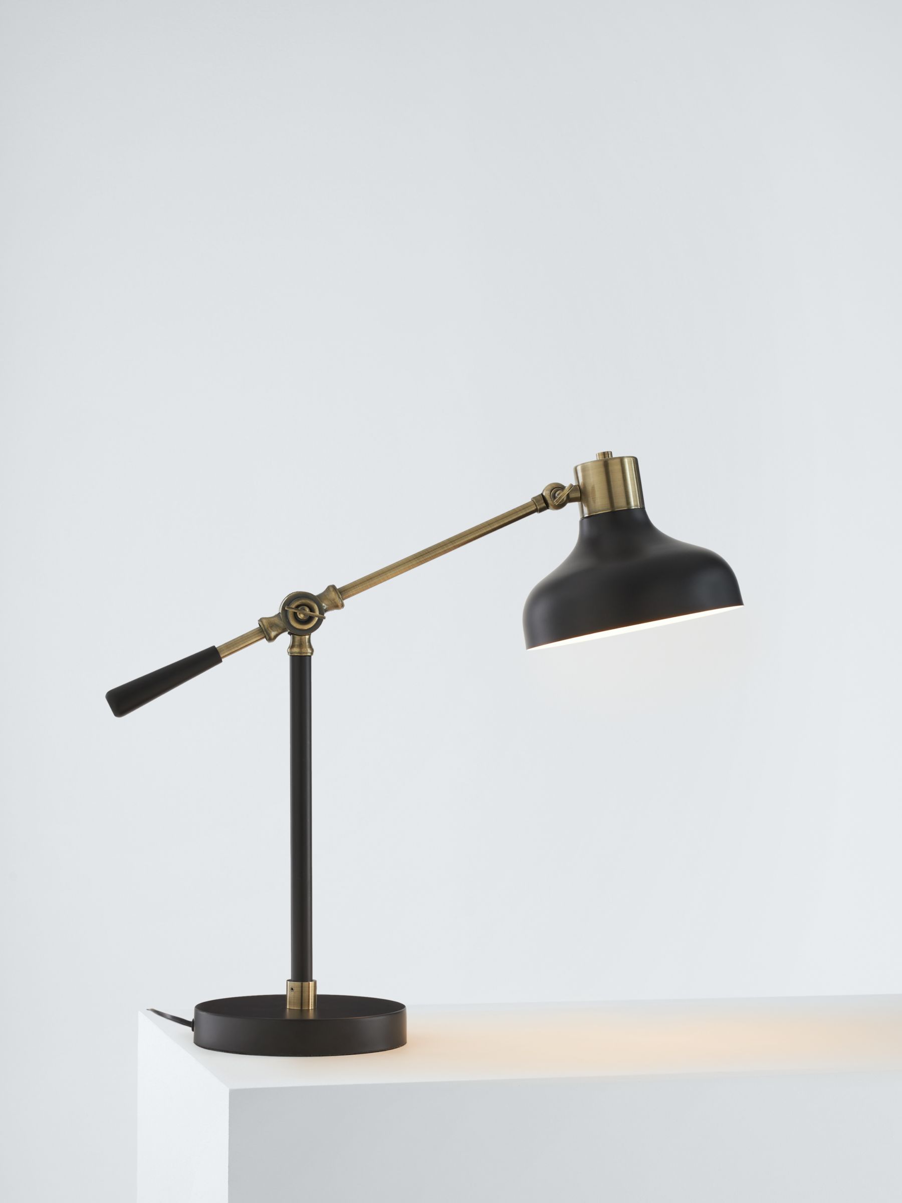 John Lewis Balance Arm Table Lamp, Black