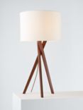 John Lewis Brooklyn Table Lamp, Walnut Finish