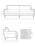 John Lewis + Swoon Roche Large 3 Seater Sofa, Dark Leg, Damson Velvet