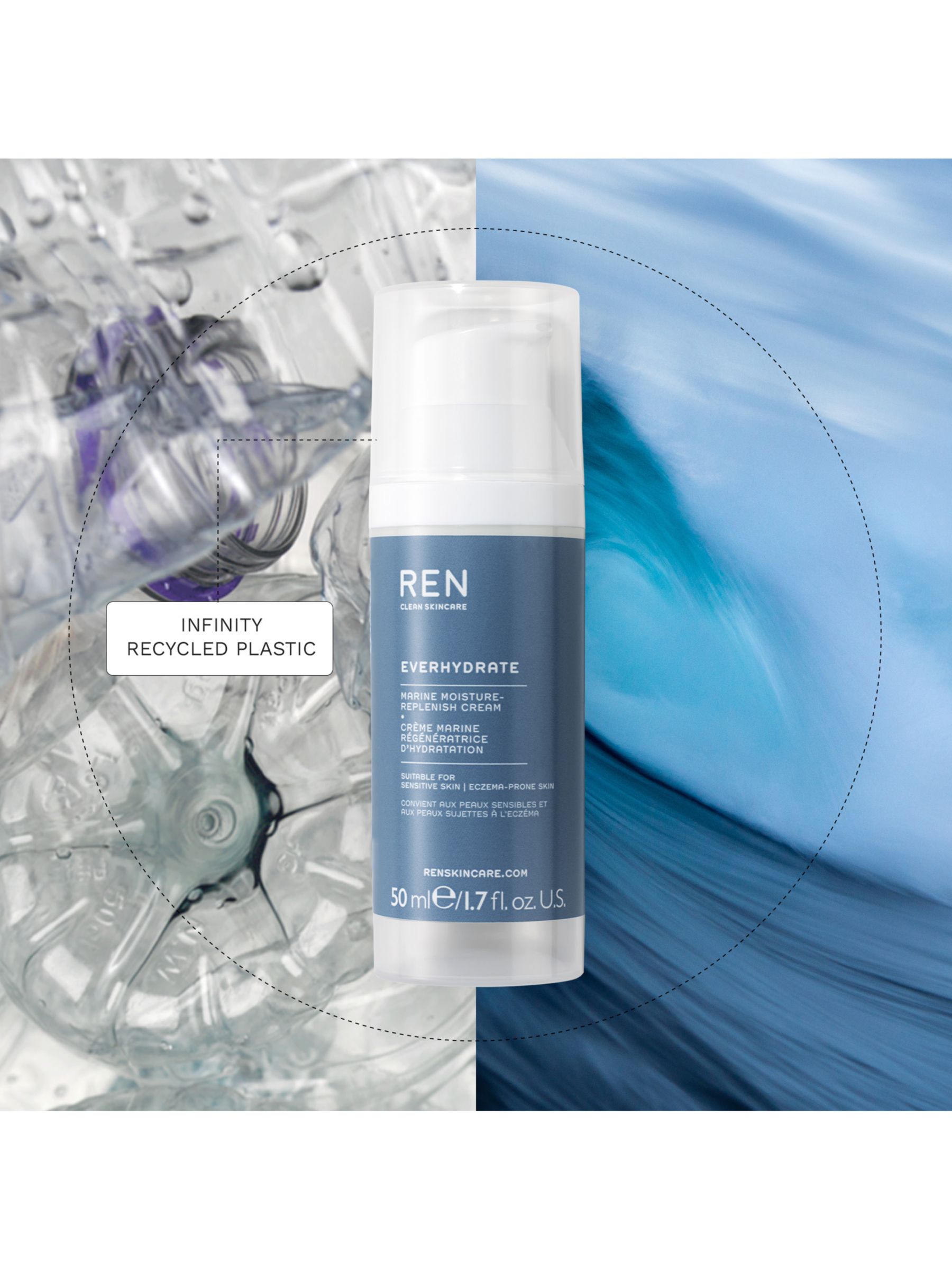 REN Clean Skincare EverHydrate Marine Moisture Replenish Cream, 50ml 5