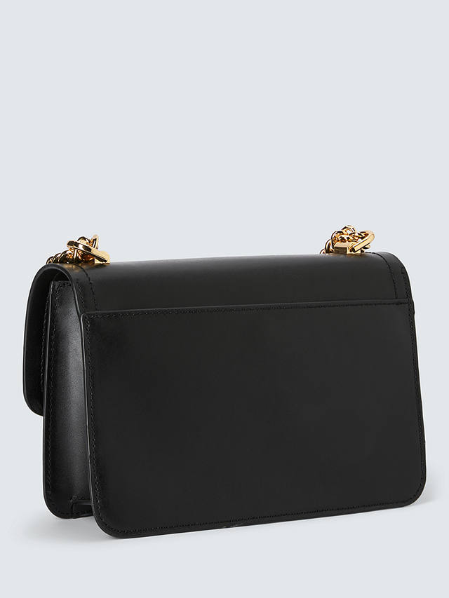 Michael Kors Heather Leather Cross Body Bag, Black/Gold