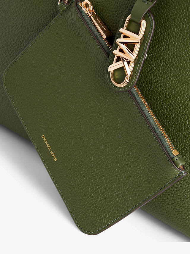 Michael Kors Eliza Leather Tote Bag, Amazon Green