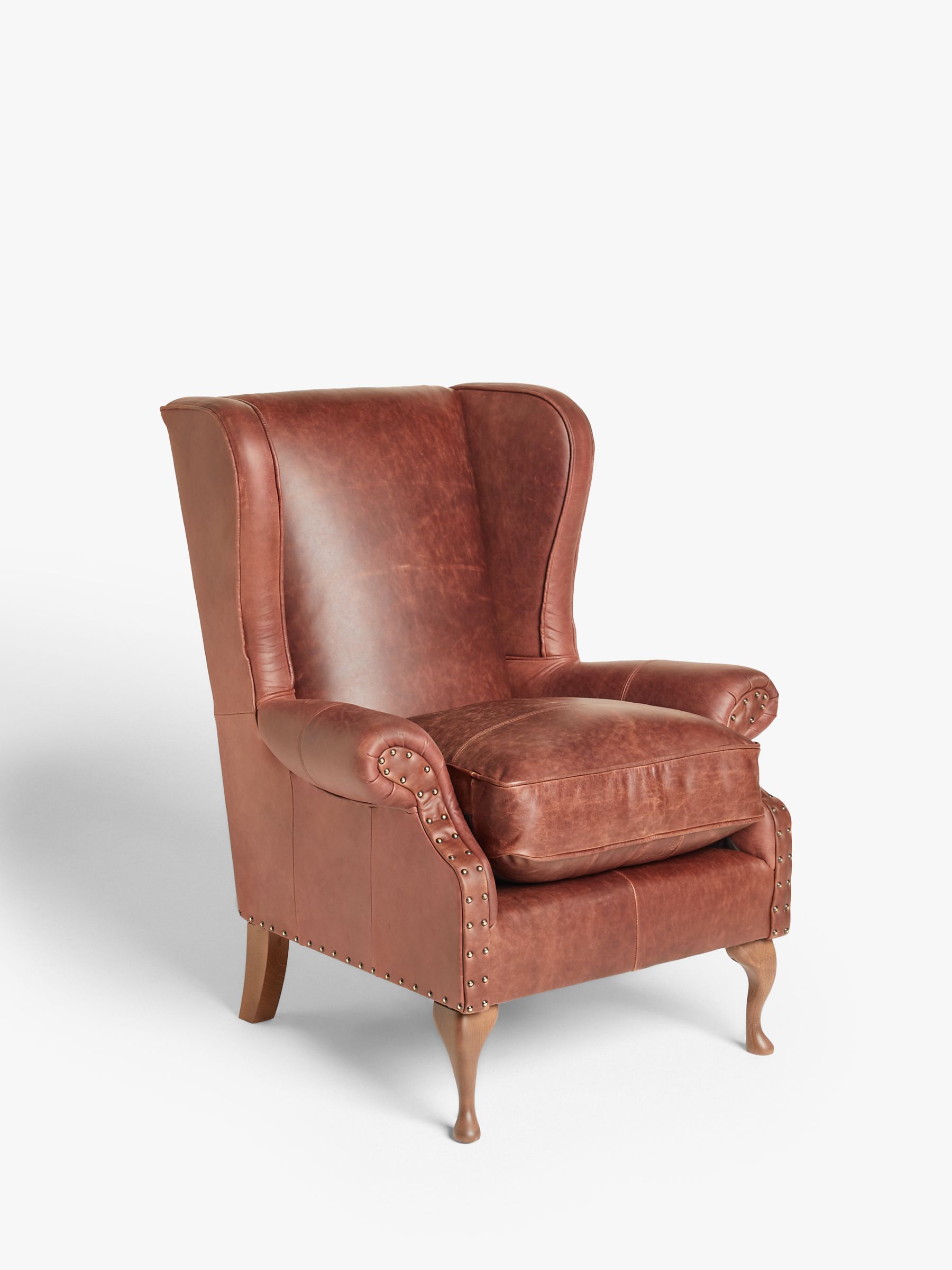 Saddle Range, John Lewis Saddle Leather Armchair, Darwin Dark Brown