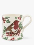 Emma Bridgewater Hawthorn Berries & Robin Half Pint Mug, 300ml, Red/Green
