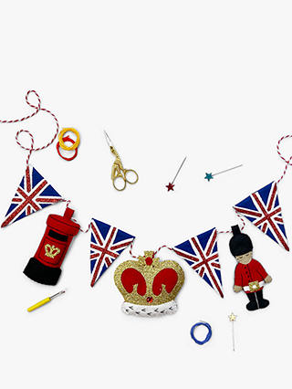 The Make Arcade King Charles III Coronation Felt Garland Craft Kit