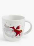 John Lewis Kids' Dragon Porcelain Mug, 256ml, Multi