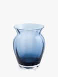 Dartington Crystal Florabundance Tulip Vase, H18.5cm, Ink Blue