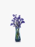 Dartington Crystal Florabundance Bluebell Vase, H18.5cm, Blue