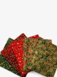 Oddies Textiles Christmas Fat Quarter Fabrics, Pack of 5, Darks