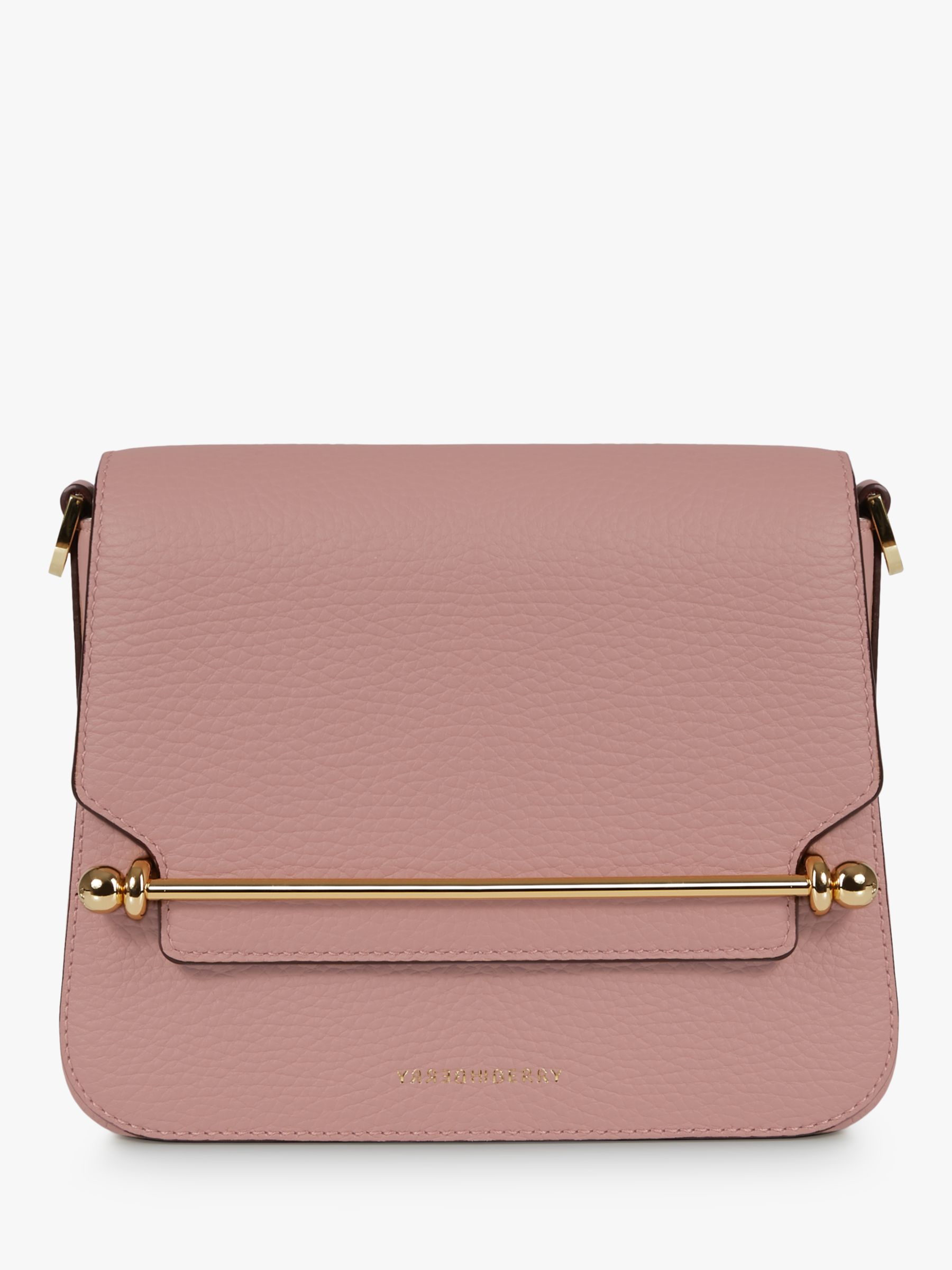 Strathberry East/West Baguette Bag OS Pink Leather