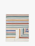 John Lewis Stripe Knitted Cotton Baby Blanket, 100 x 80cm