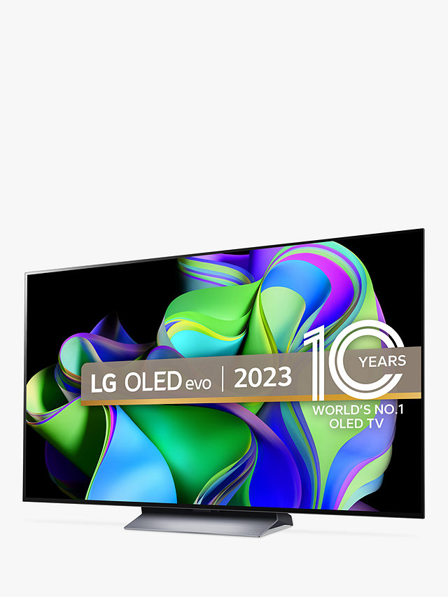 LG OLED65C34LA (2023) OLED HDR 4K Ultra HD Smart TV, 65 inch with Freeview Play/Freesat HD & Dolby Atmos, Dark Titan Silver