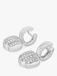 Milton & Humble Jewellery Second Hand 18ct White Gold Diamond Heart Drop Earrings